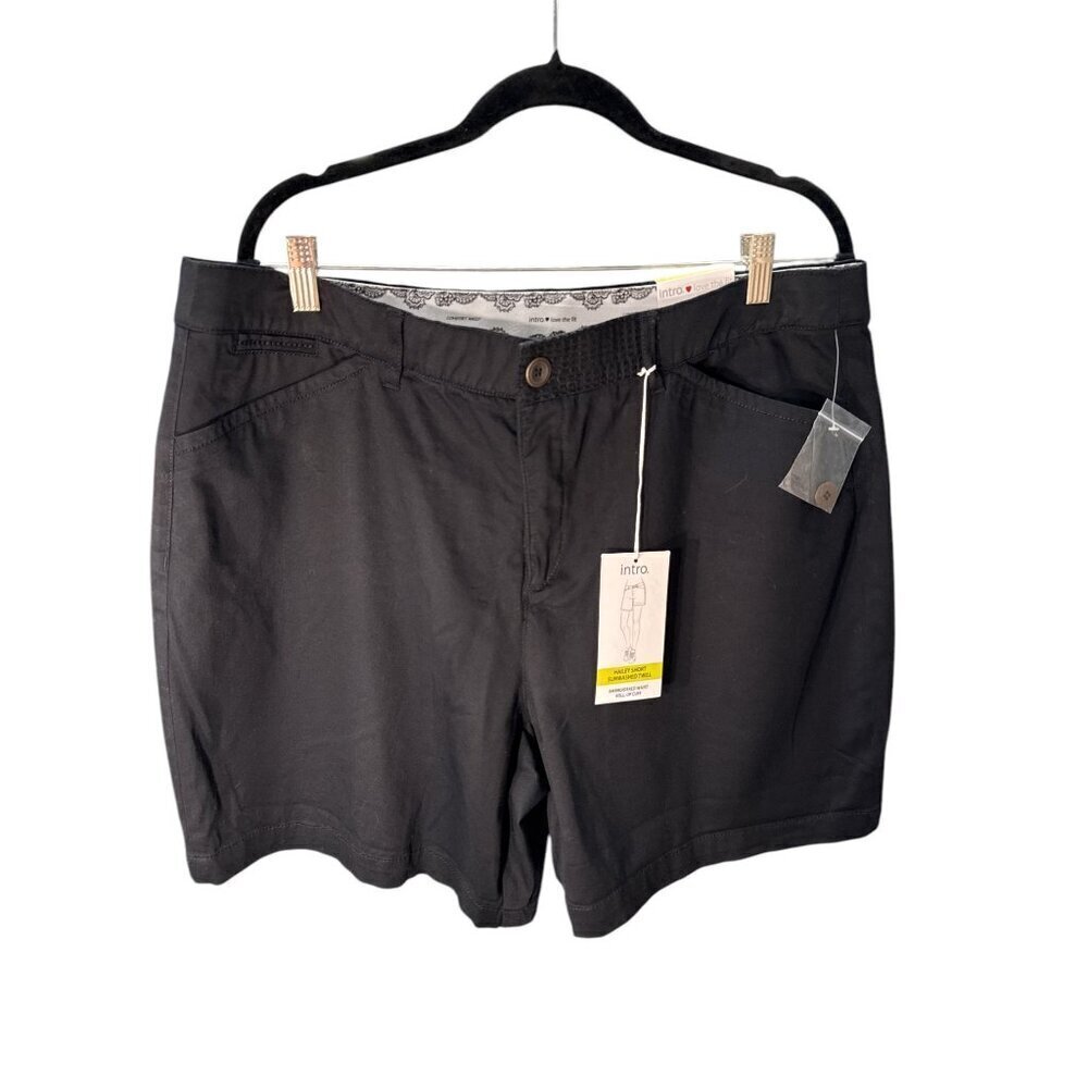 Intro Love the Fit Hailey Short Sun washed Twill Roll up Cuff, Size 16 NWT